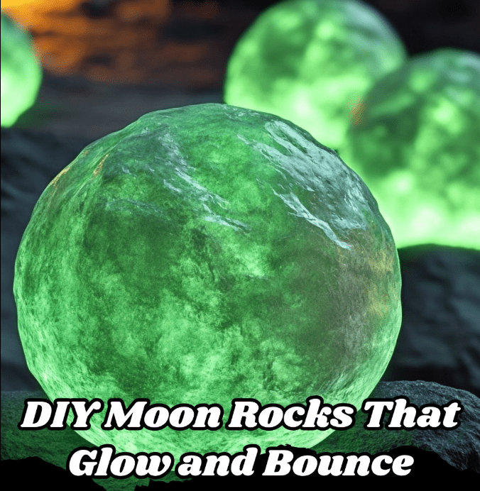 Glowing Bouncy Moon Rocks DIY Craft